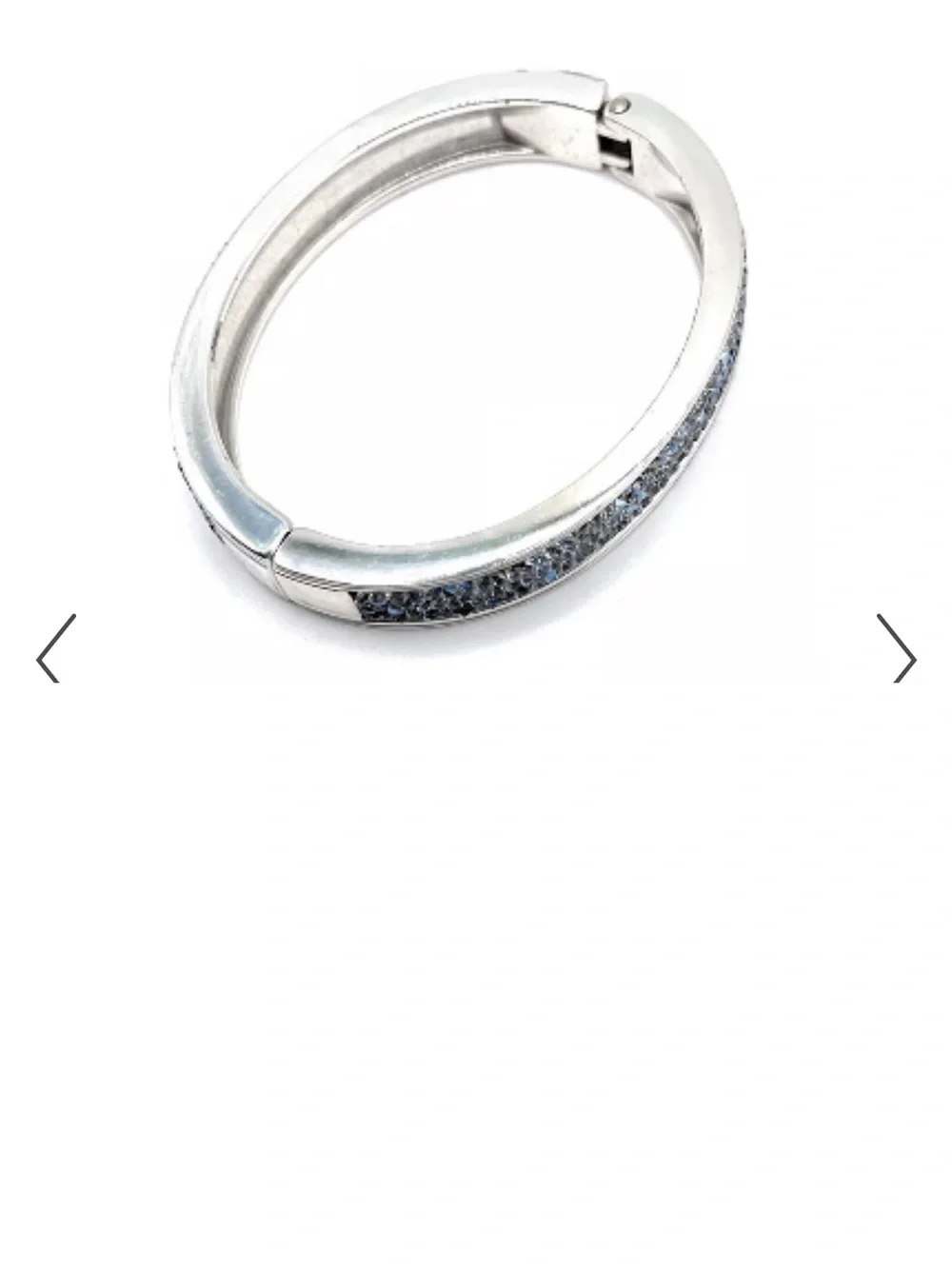 Brighton Blue Drusy Hinged Bangle Bracelet - blue crystals